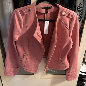 NWT!! White House Black Market Ultra Suede Moto jacket